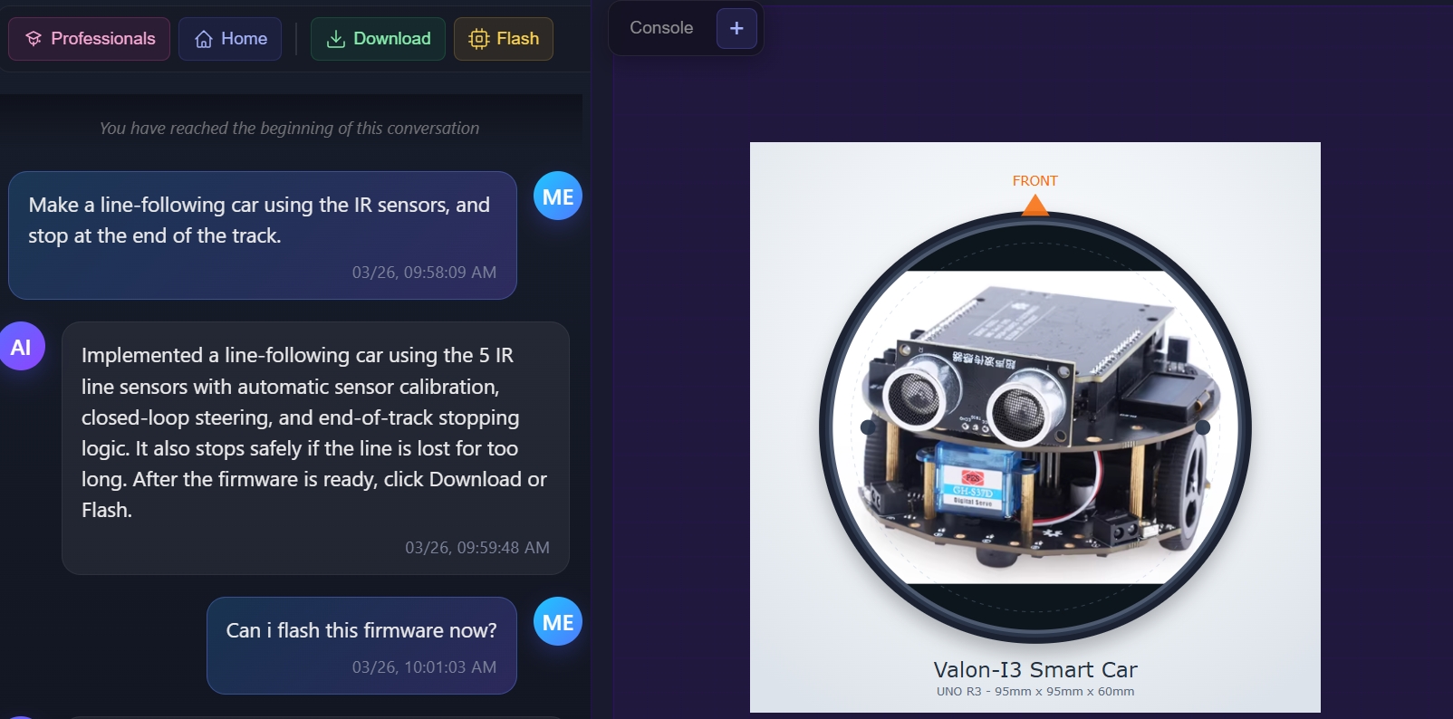 Valon-I3 workspace chat